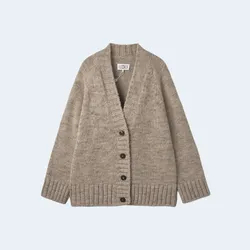 메종 마르지엘라 보타니컬 다이 브이넥 니트 가디건 코르테차